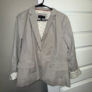 Talbots Black and White Blazer Classic Suit Jacket